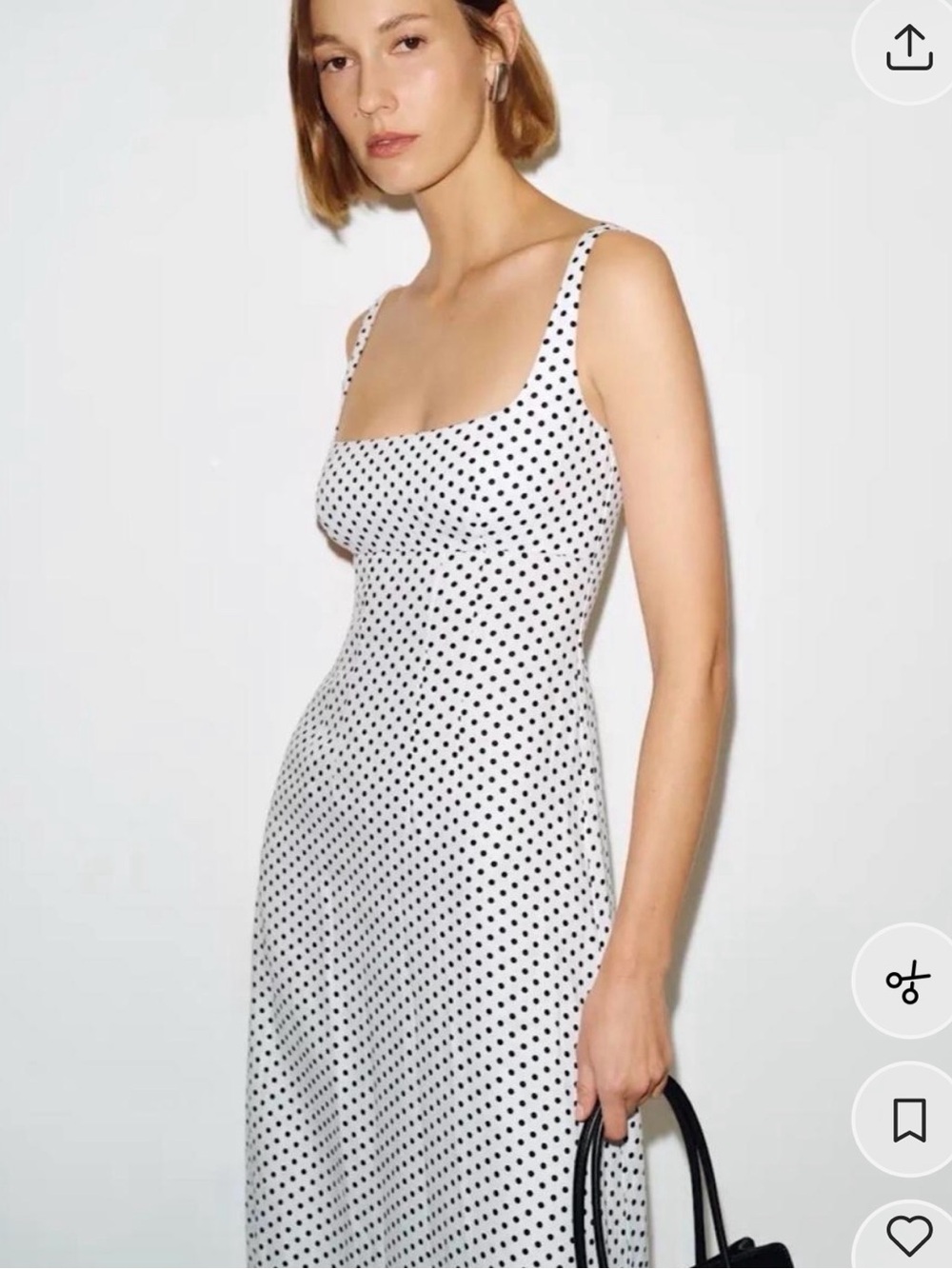 Reformation Sabine Polka Dot Linen Dress - Picture 3 of 5